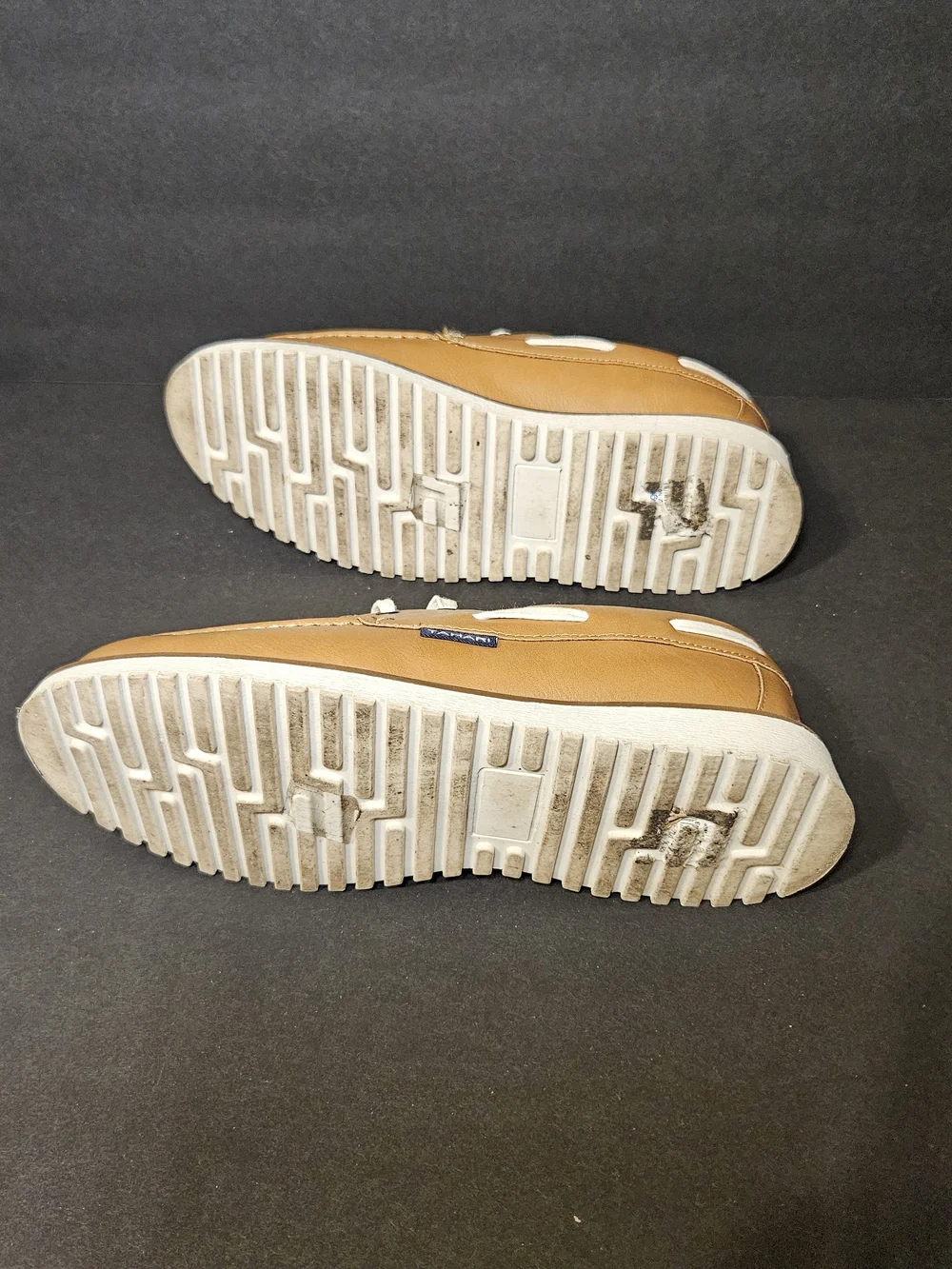 Tahari  Youth  Tan Leather Boat Shoes